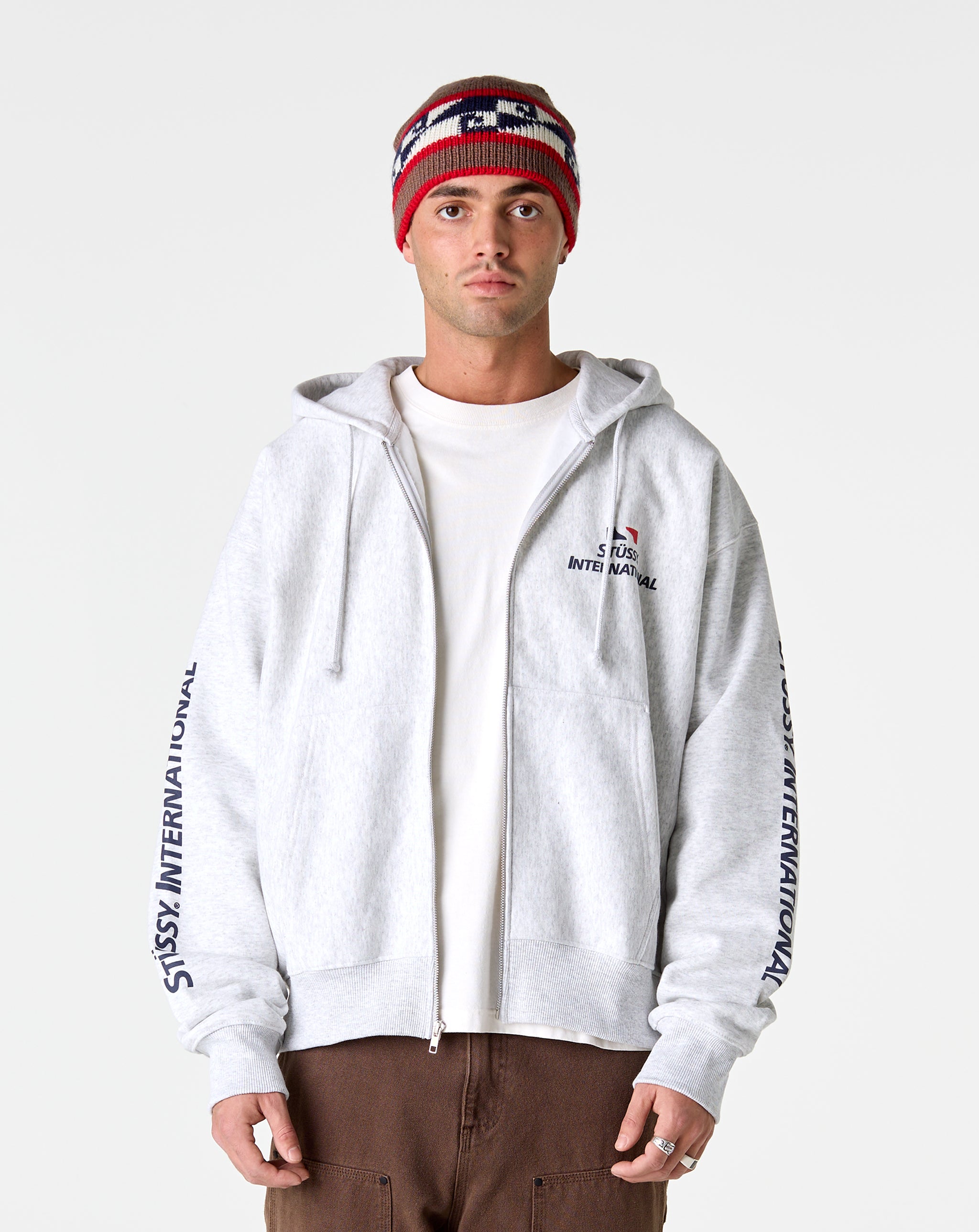 Stüssy Stüssy International Zip-Up Hoodie - XHIBITION