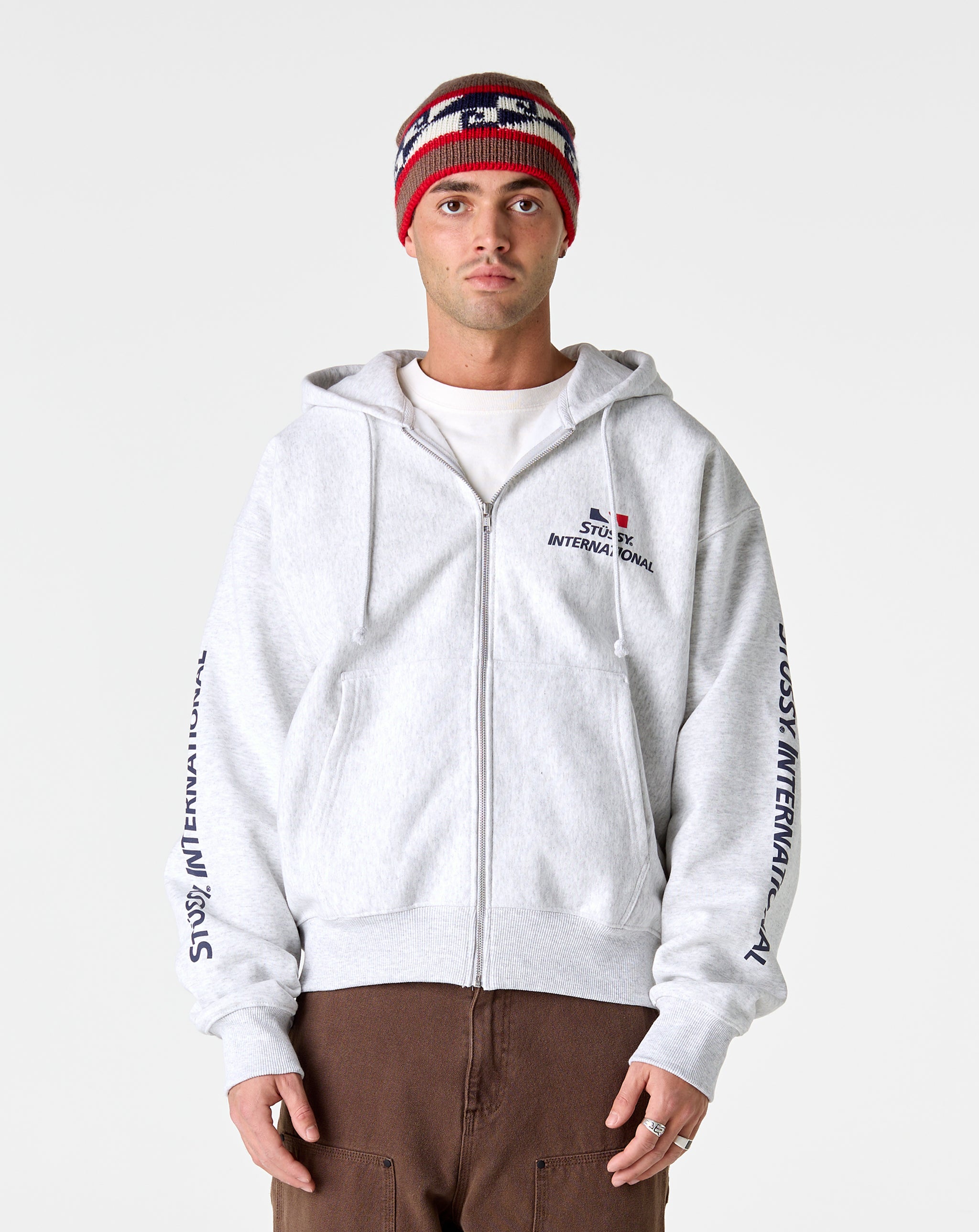 Stüssy Stüssy International Zip-Up Hoodie - XHIBITION