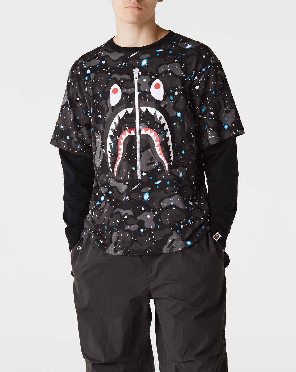 BAPE Space Camo Shark Long Sleeve T-Shirt  - XHIBITION