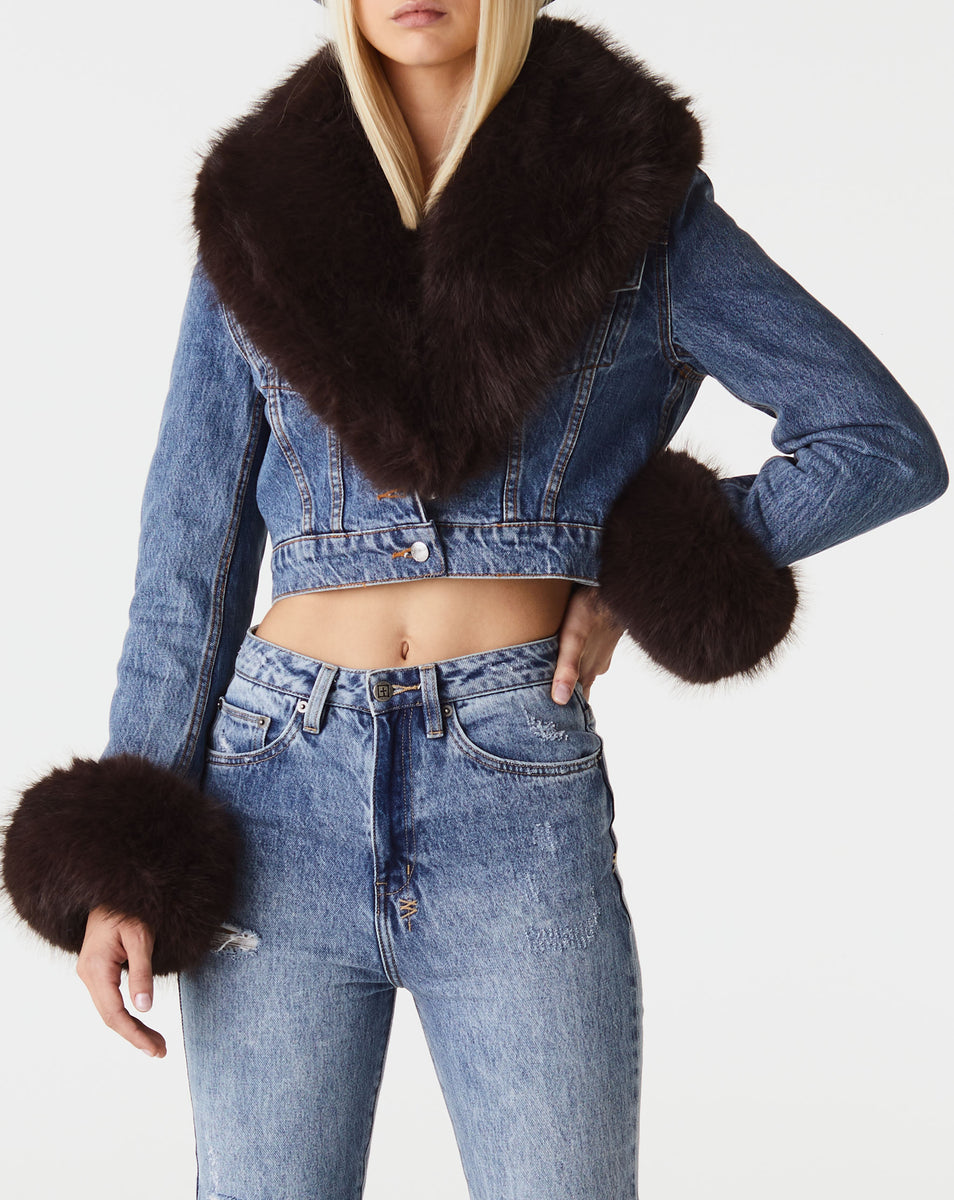 Alexander Wang Women's Fur Collar Denim Jacket  - XHIBITION