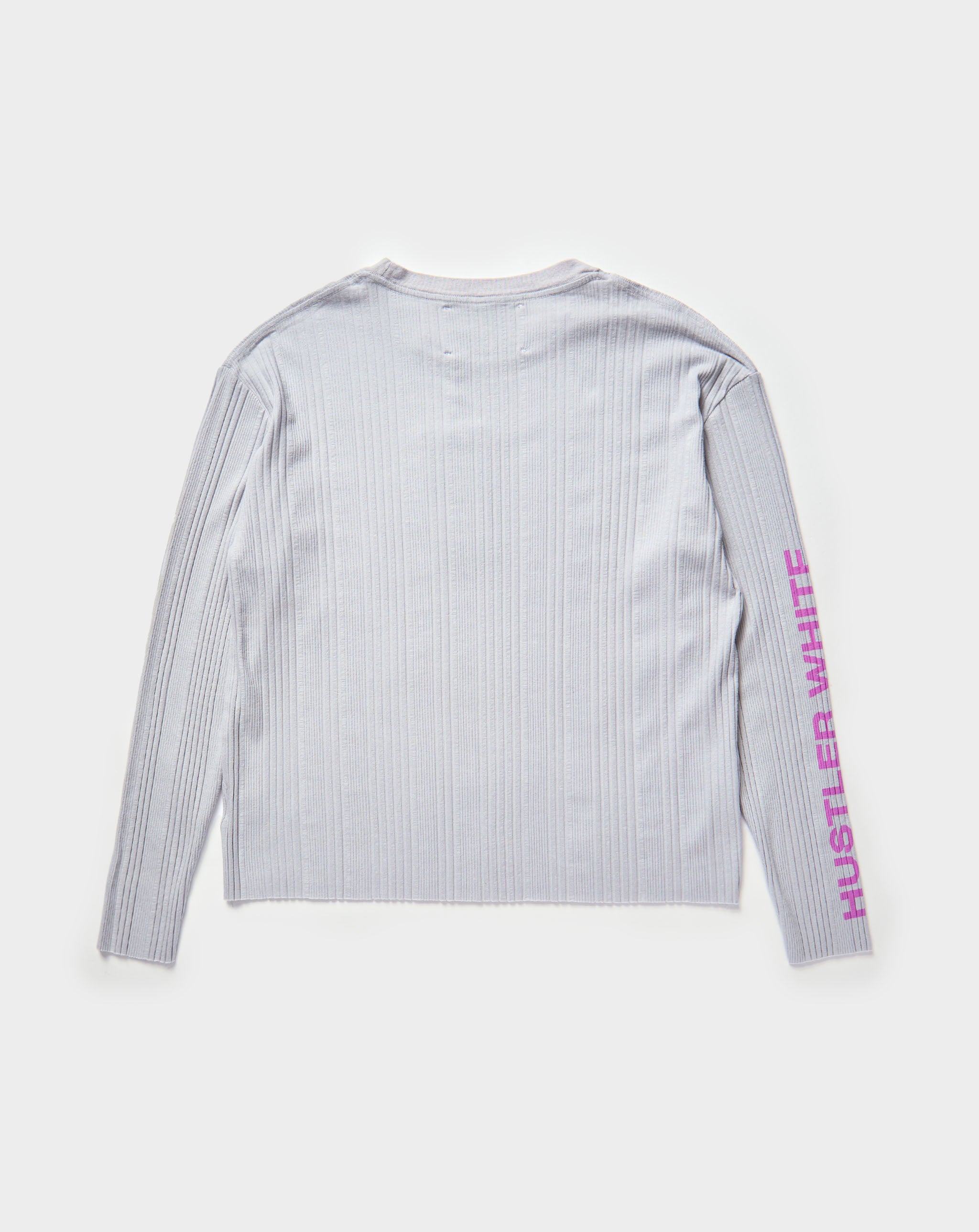 Paly Hollywood Hustlr White Rib Long Sleeve T-Shirt - XHIBITION