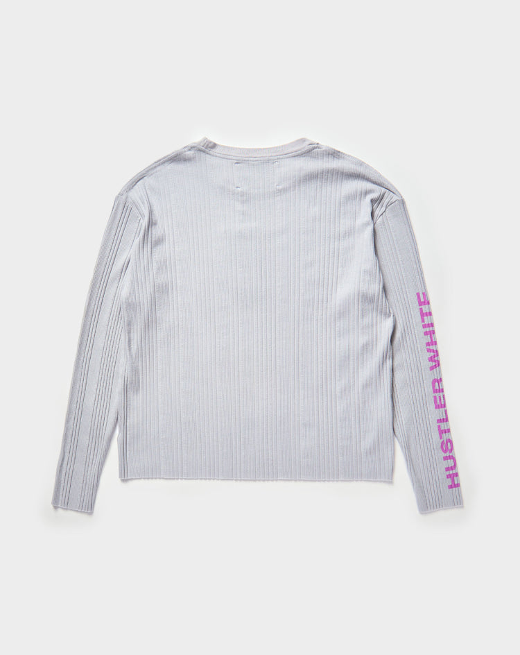 Paly Hollywood Hustlr White Rib Long Sleeve T-Shirt - XHIBITION