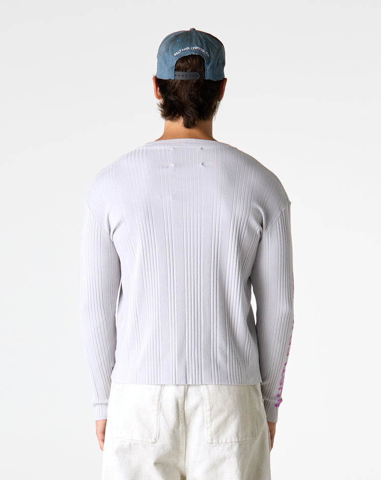 Paly Hollywood Hustlr White Rib Long Sleeve T-Shirt - XHIBITION