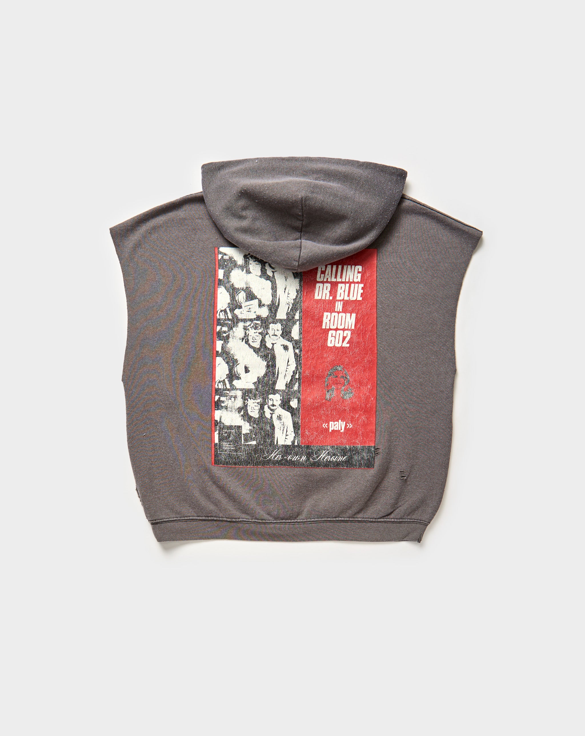 Paly Hollywood Dr. Blue Cut Off Hoodie - XHIBITION