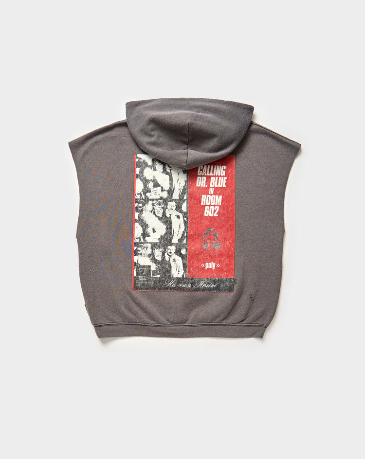 Paly Hollywood Dr. Blue Cut Off Hoodie - XHIBITION