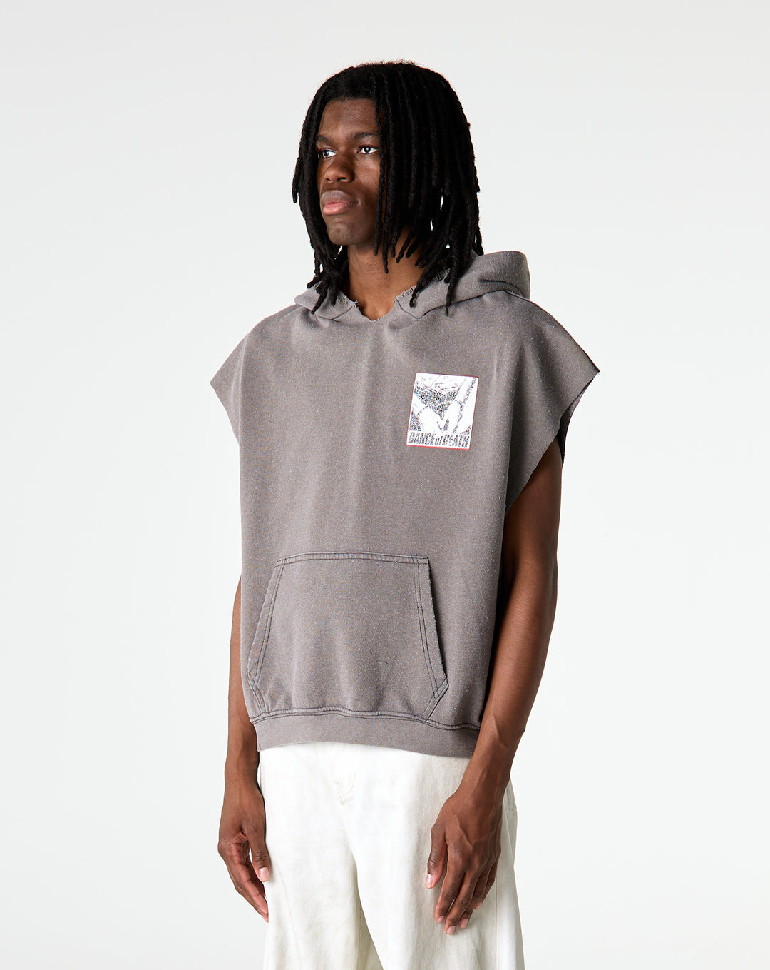 Paly Hollywood Dr. Blue Cut Off Hoodie - XHIBITION