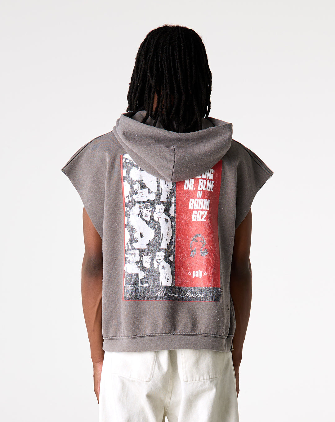 Paly Hollywood Dr. Blue Cut Off Hoodie - XHIBITION