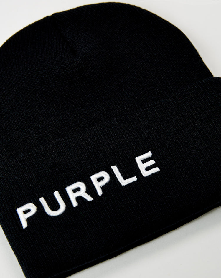 Purple Brand Acrylic Beanie  - XHIBITION