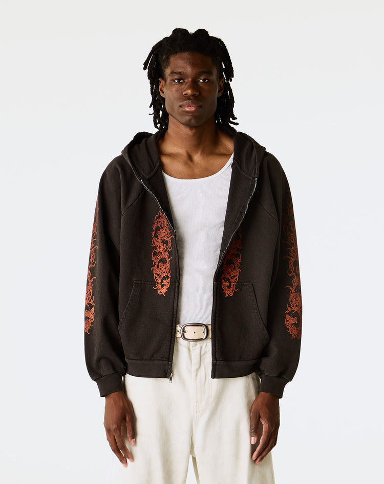 Basketcase Gallery Afflicted Zip-Up Hoodie - XHIBITION