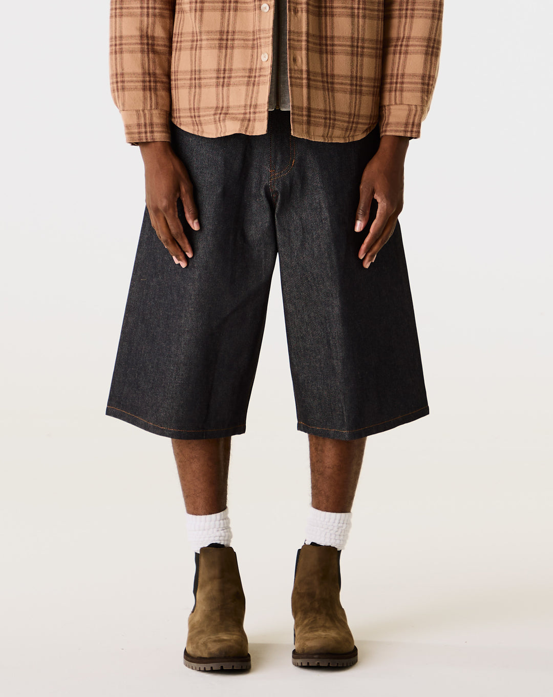 Basketcase Gallery Breacher Indigo Denim Shorts - XHIBITION