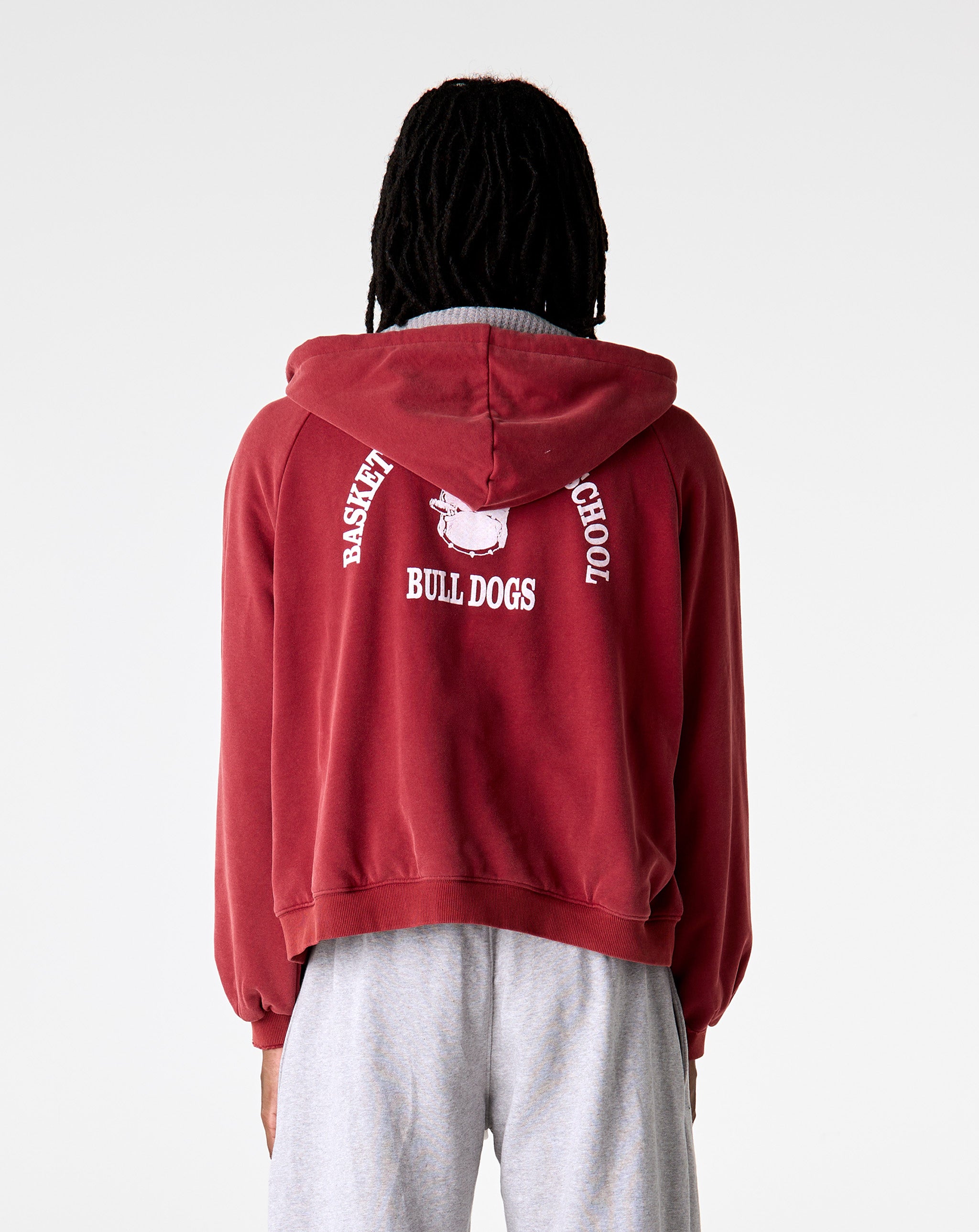Basketcase Gallery Bulldog Thermal Zip Hoodie - XHIBITION