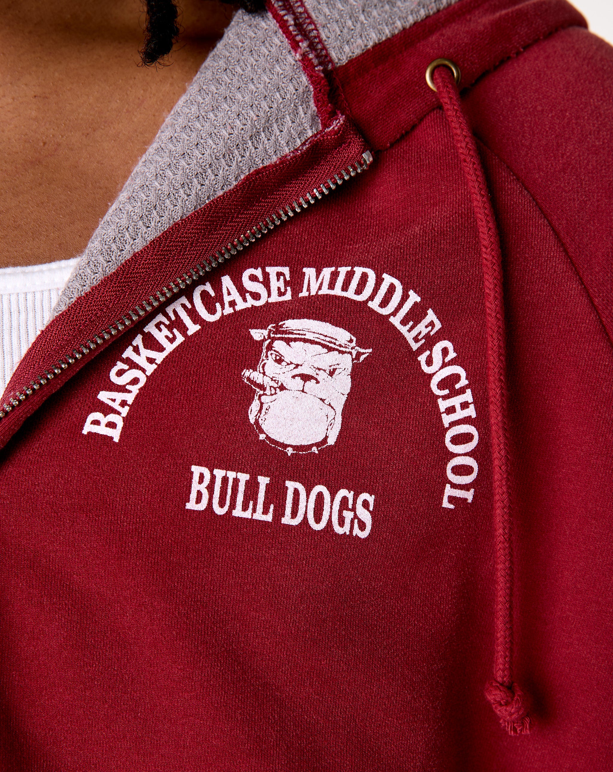 Basketcase Gallery Bulldog Thermal Zip Hoodie - XHIBITION