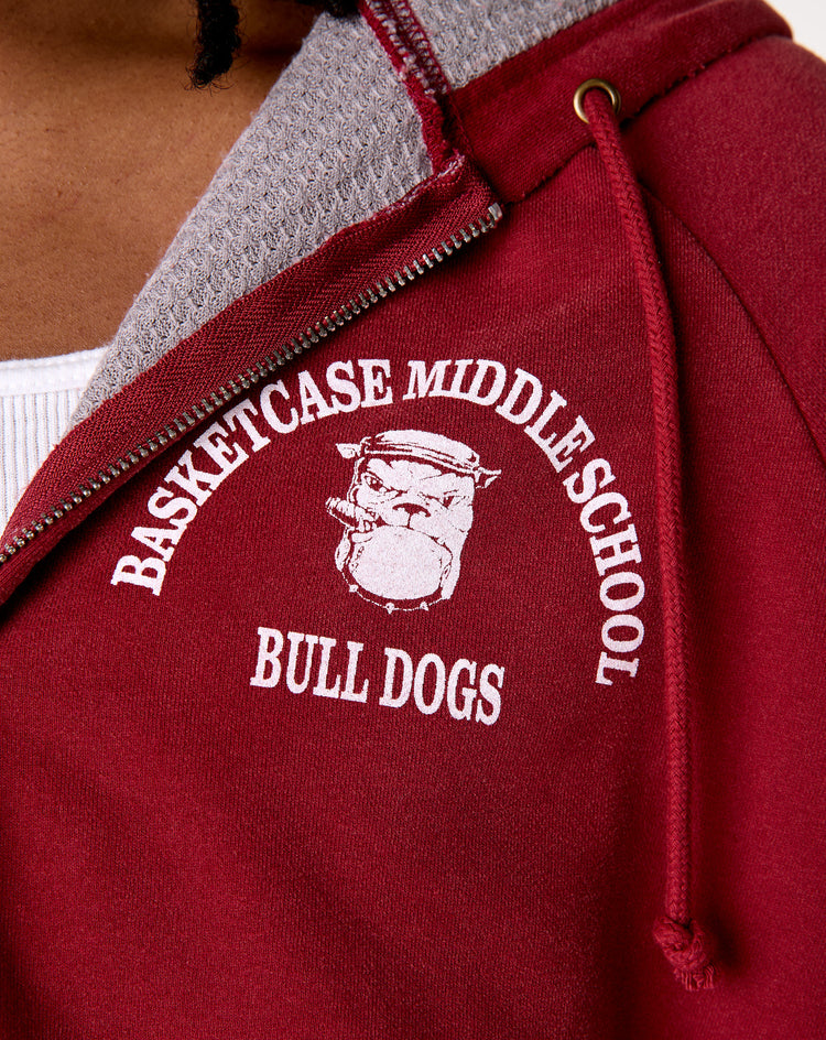 Basketcase Gallery Bulldog Thermal Zip Hoodie - XHIBITION