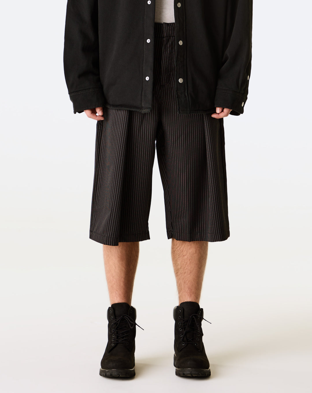 Basketcase Gallery Caldwell Pinstripe Shorts - XHIBITION