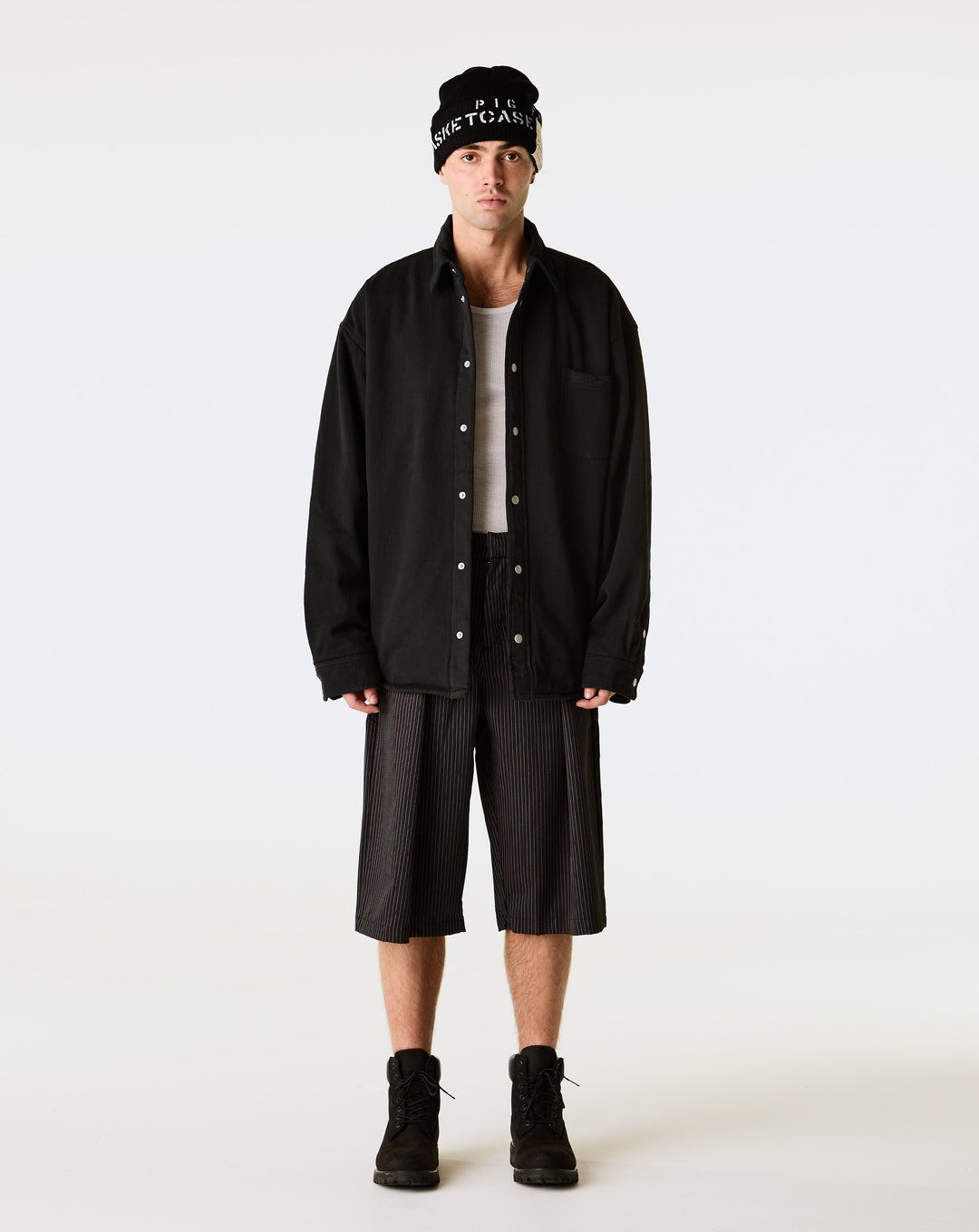 Basketcase Gallery Caldwell Pinstripe Shorts - XHIBITION