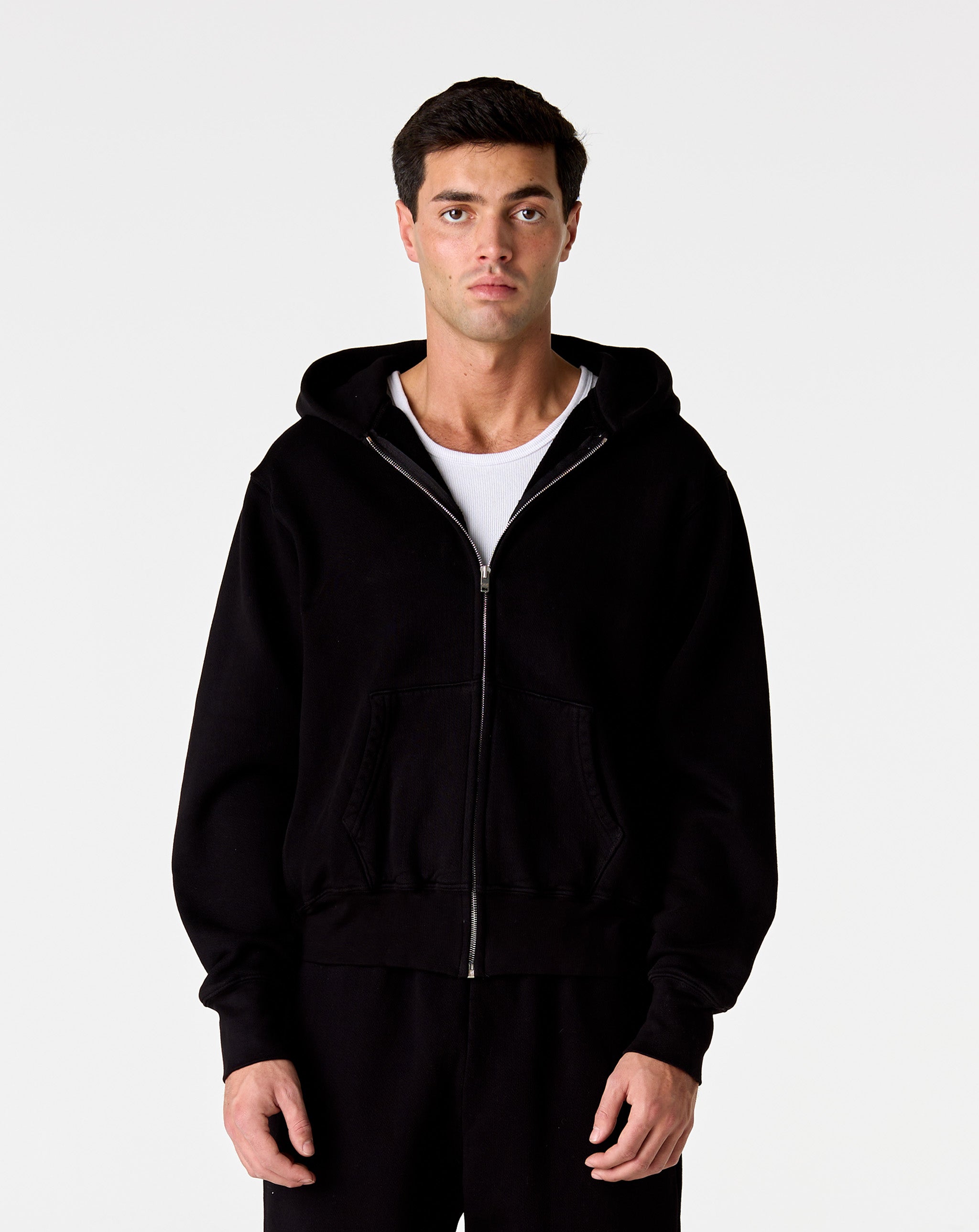 Les Tien Les Tien Cropped Zip Hoodie - XHIBITION