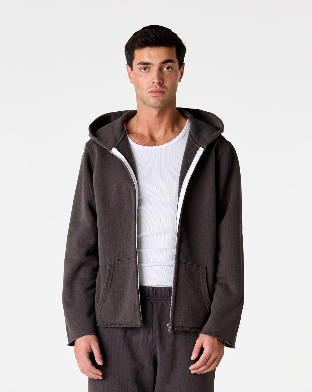 Les Tien Les Tien Raw Zip Hoodie - XHIBITION