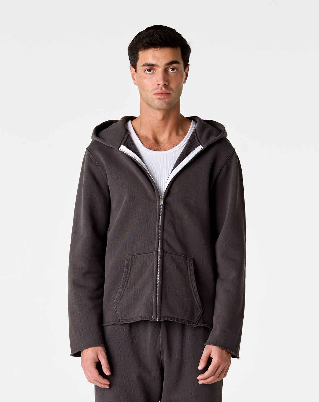 Les Tien Les Tien Raw Zip Hoodie - XHIBITION