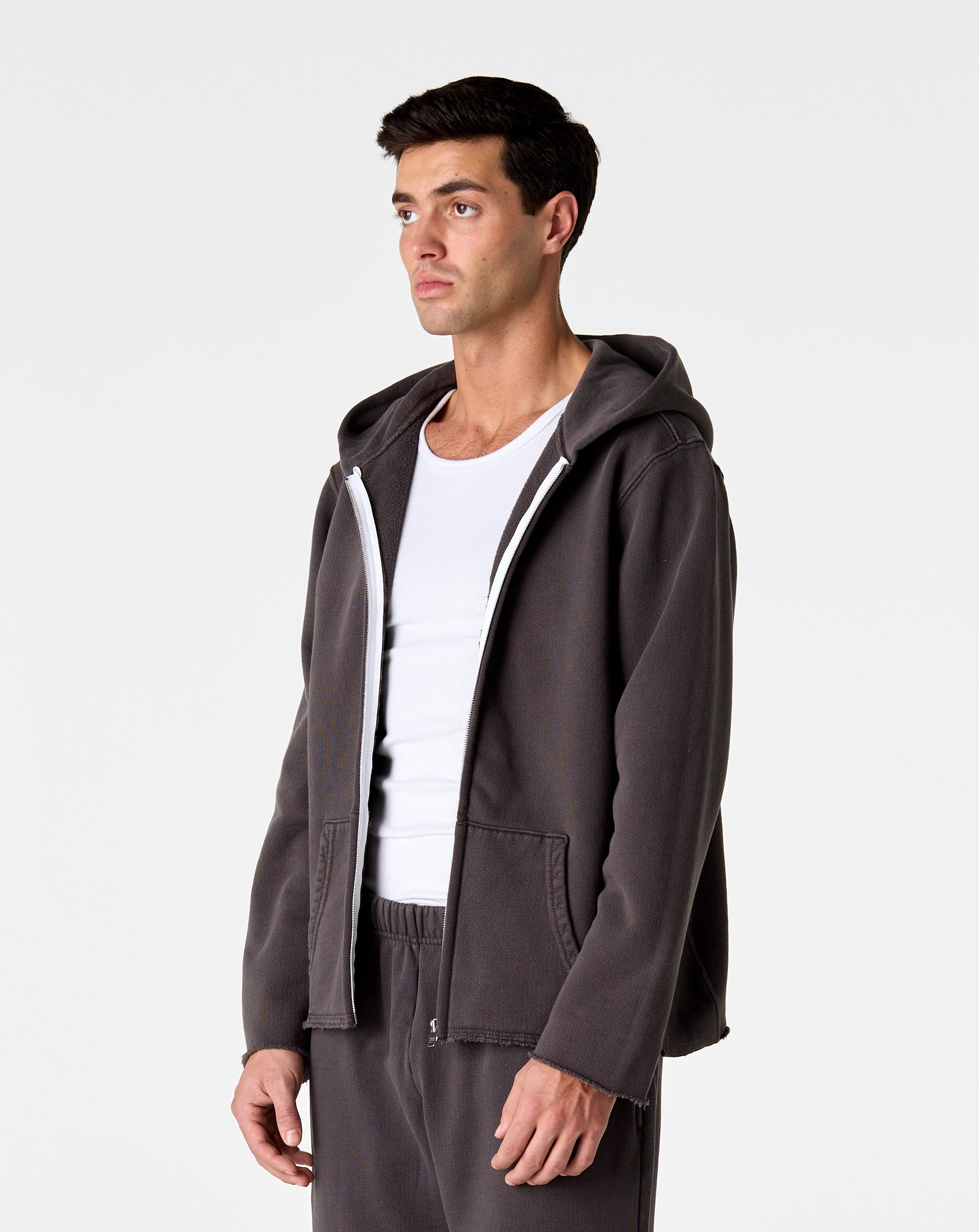 Les Tien Les Tien Raw Zip Hoodie - XHIBITION