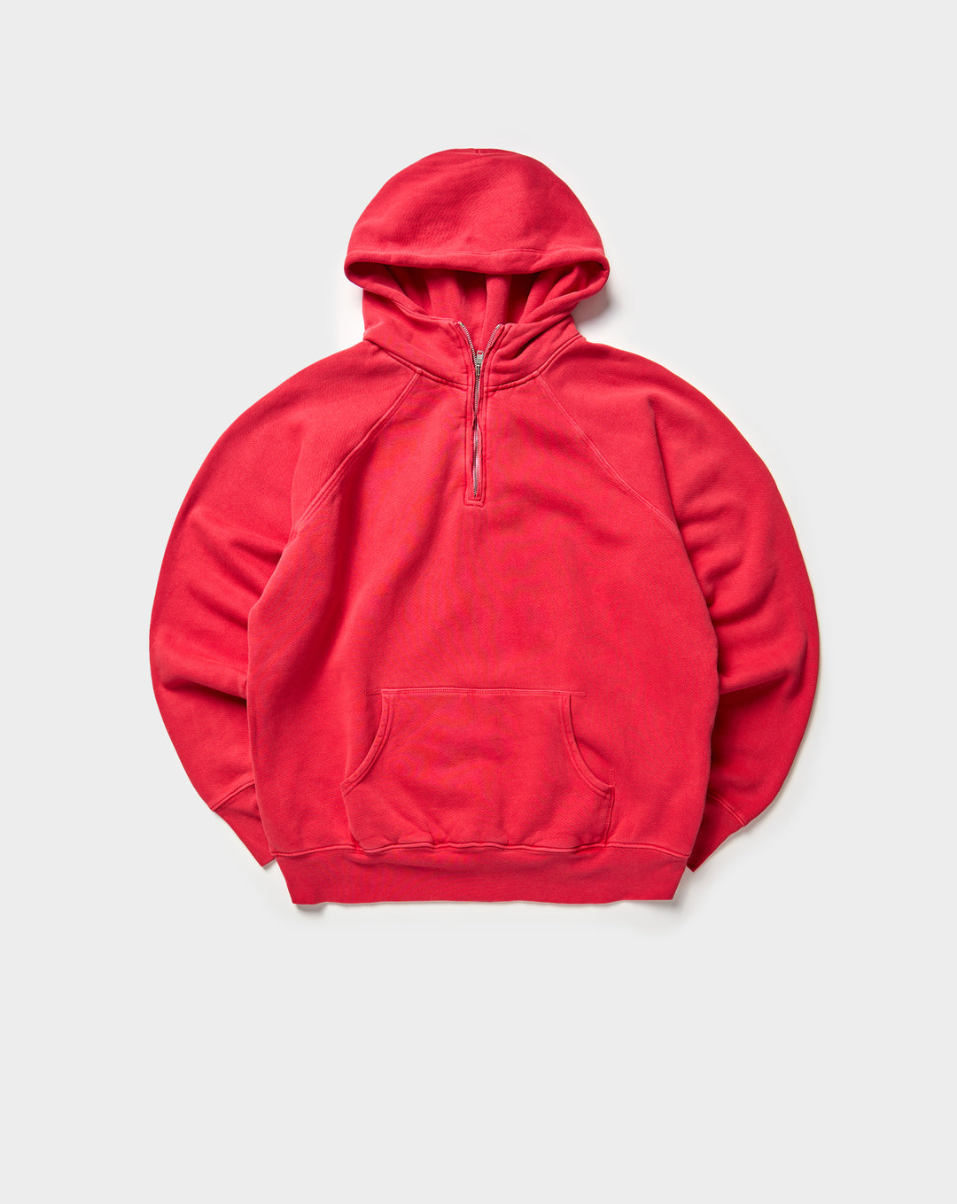 Heavyweight Half Zip Raglan Hoodie