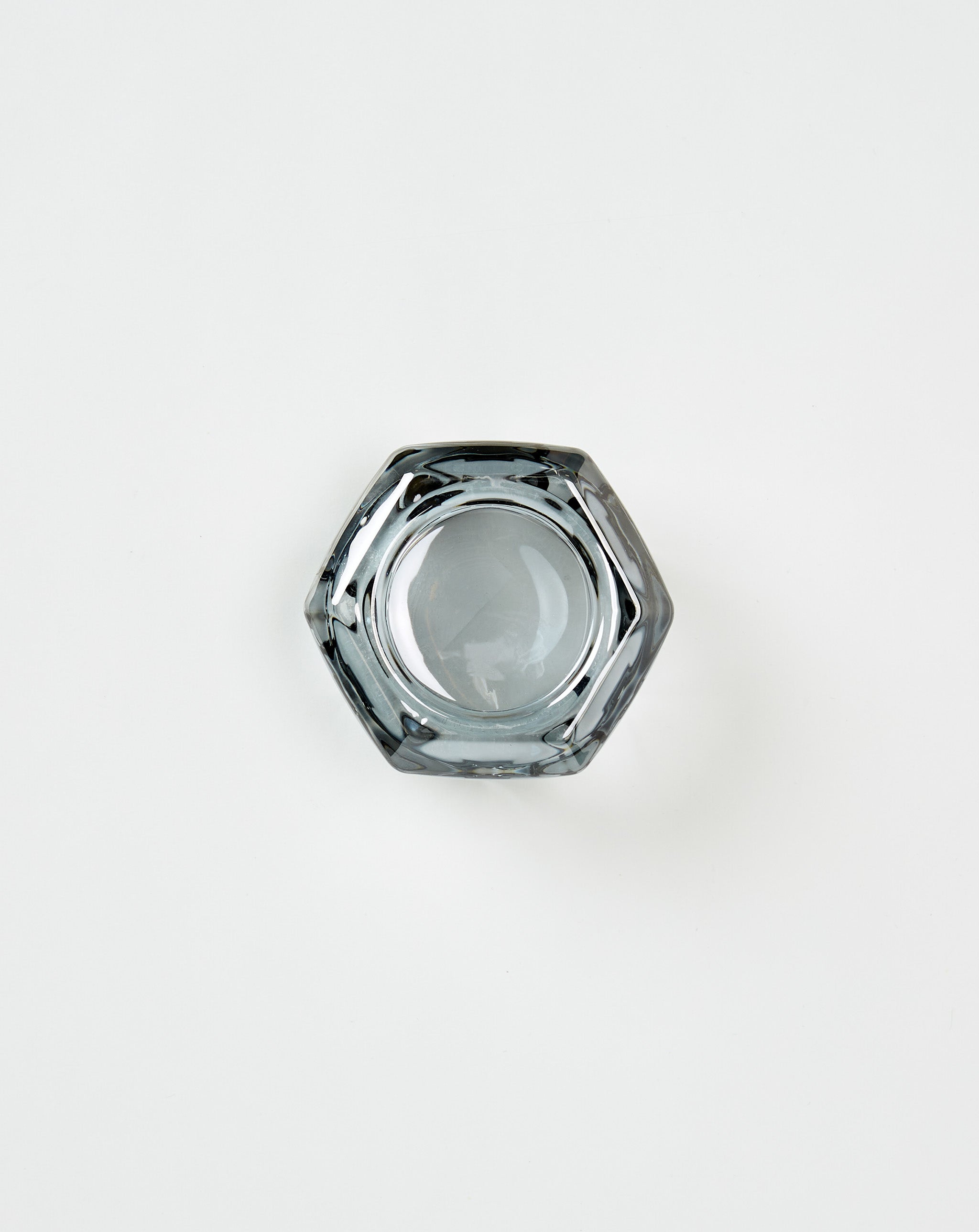 Contrast High Faceted Glass Tray - XHIBITION