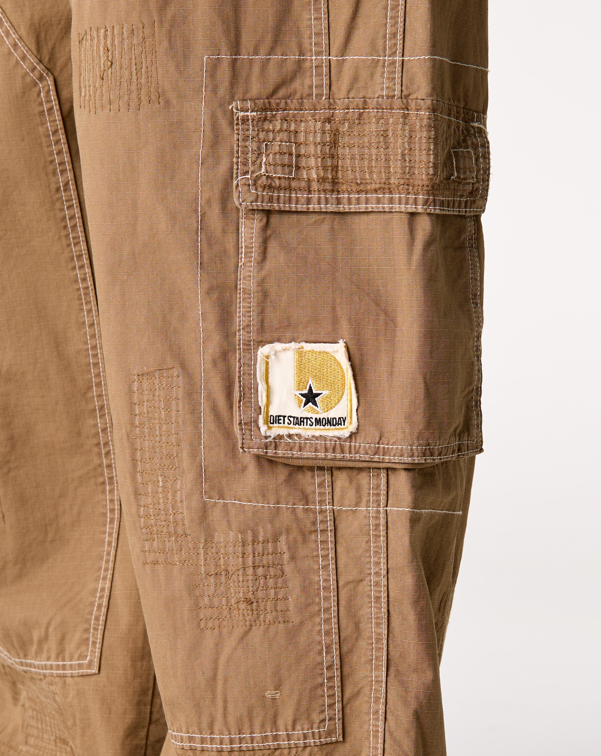 Diet Starts Monday Repair Cargo Pants - XHIBITION