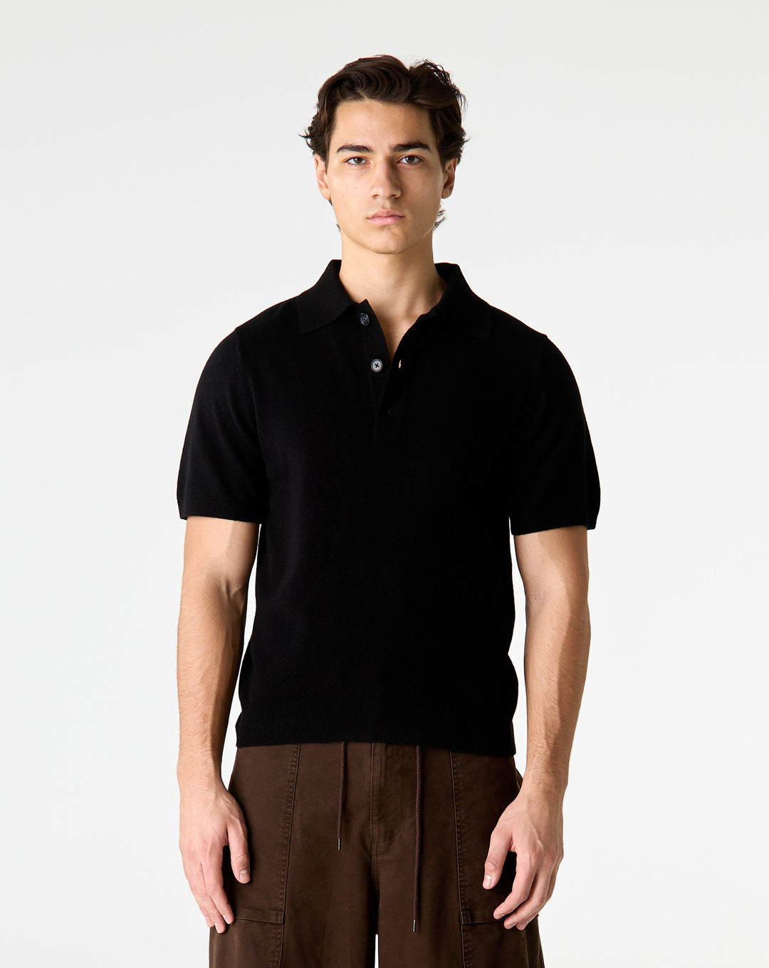 Entire Studios Short Sleeve Knit Polo - XHIBITION