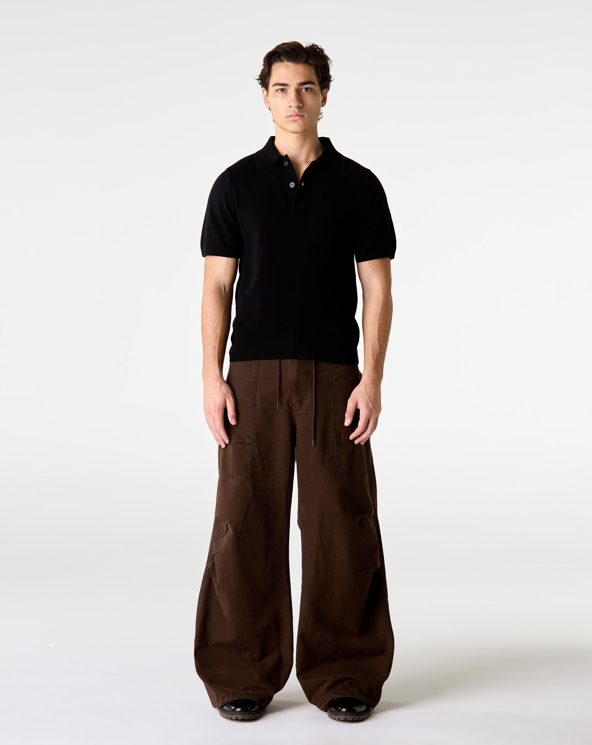 Entire Studios Short Sleeve Knit Polo - XHIBITION