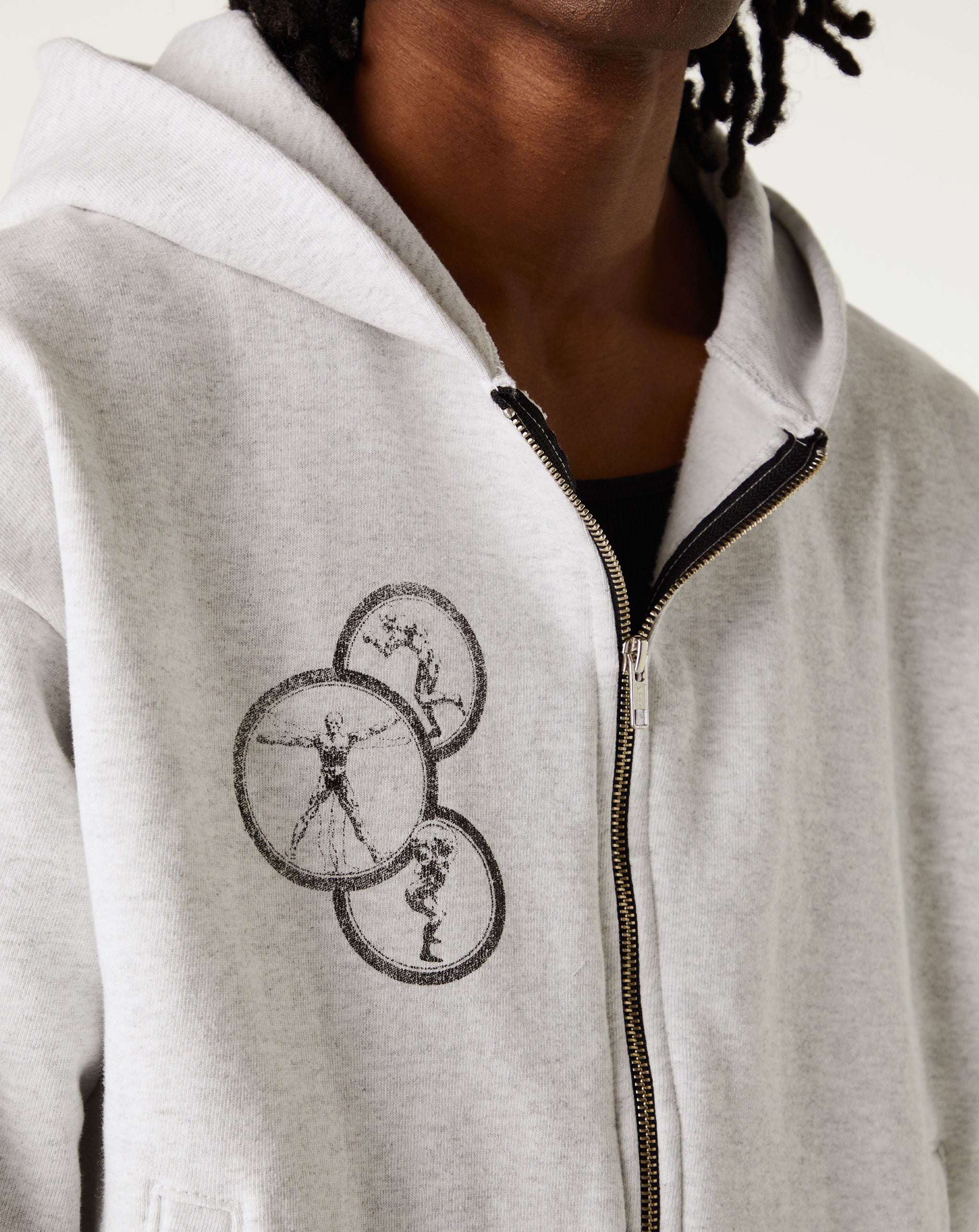 Basketcase Gallery - Expire Ash Grey Zip - Heather Grey – Cheap