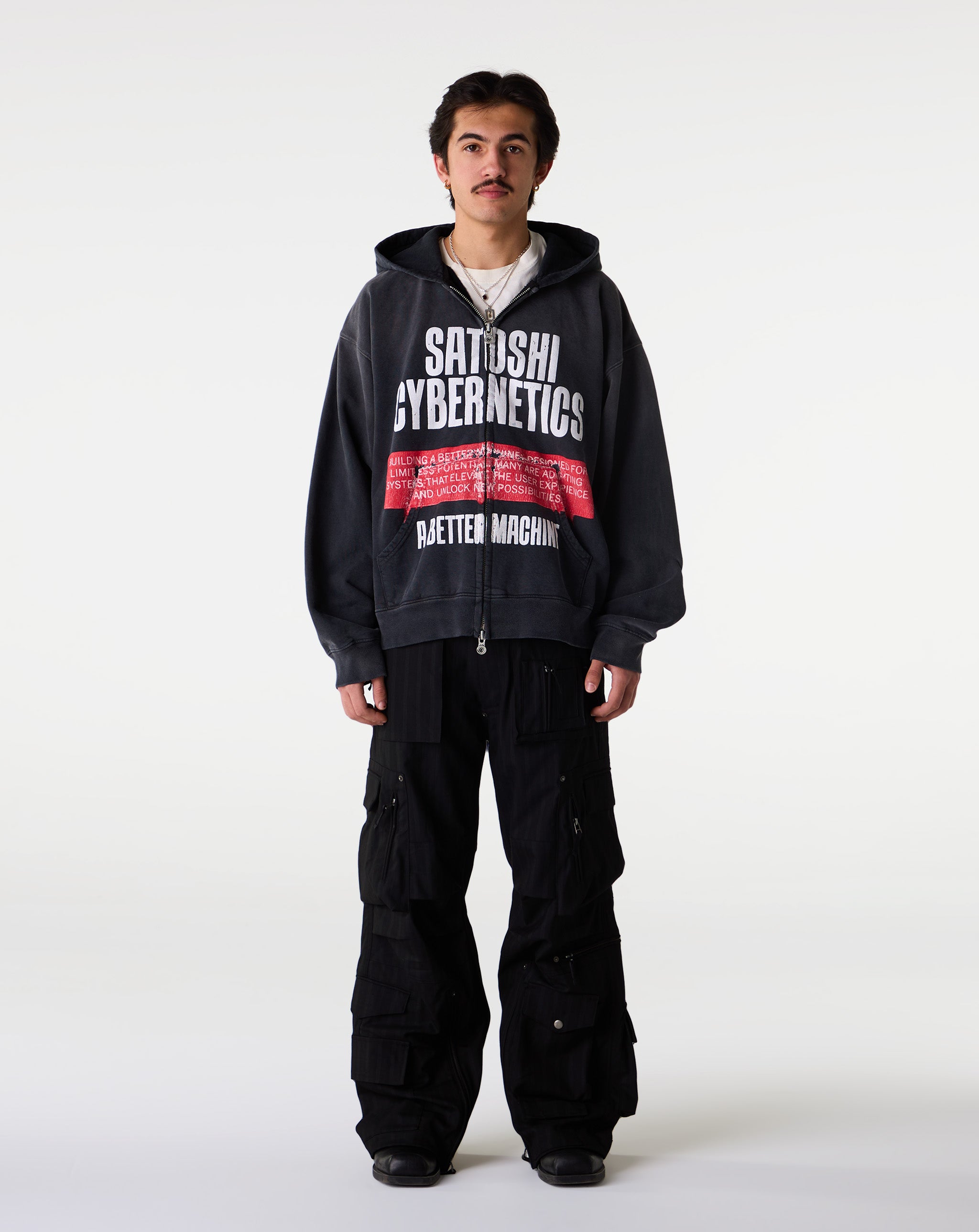 Satoshi Nakamoto Cybernetics Zip Up Hoodie - XHIBITION
