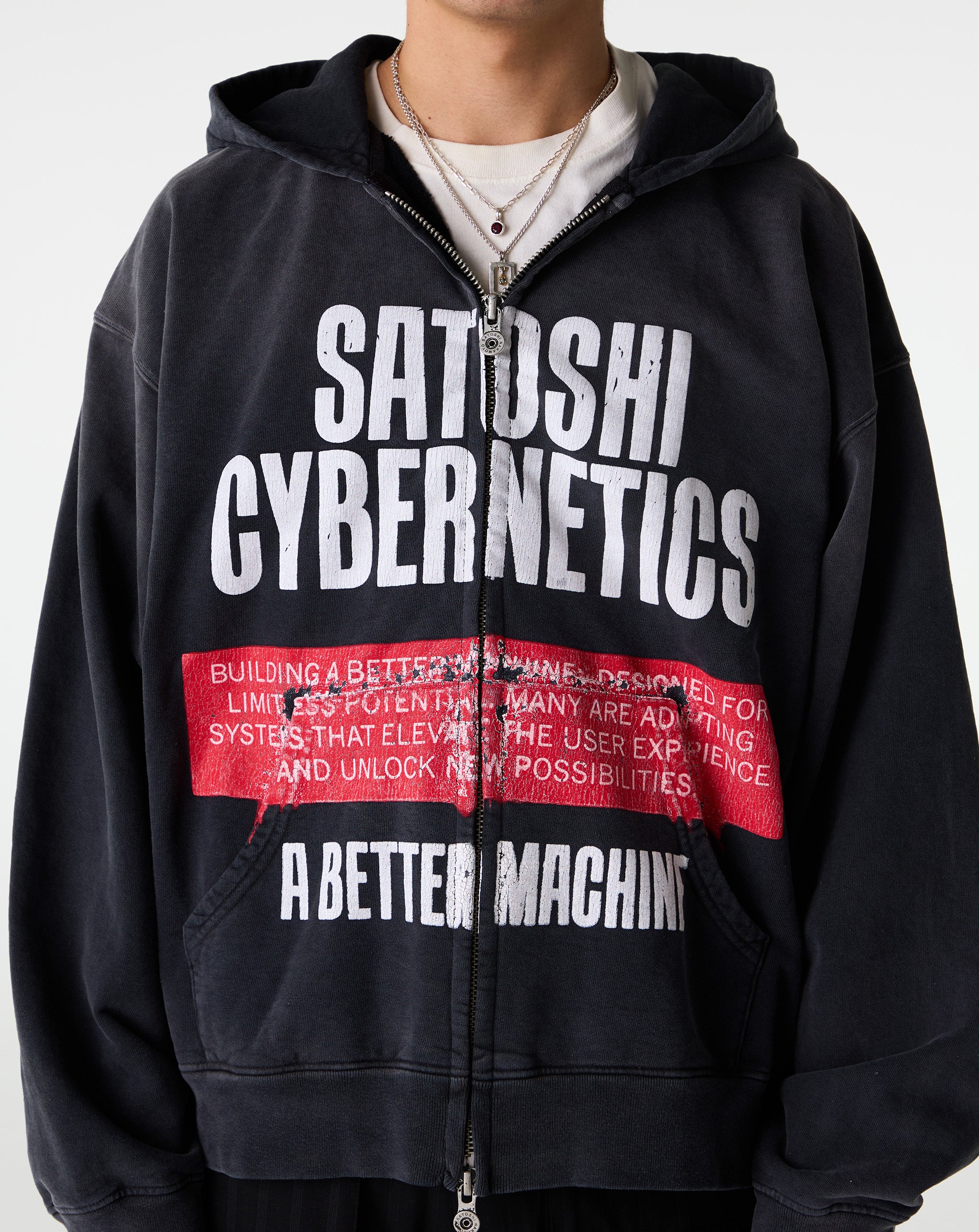 Satoshi Nakamoto Cybernetics Zip Up Hoodie - XHIBITION