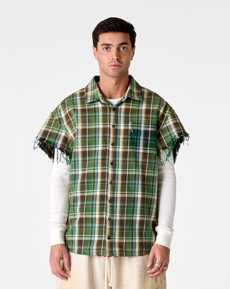 Satoshi Nakamoto Bender Cut Off Flannel - XHIBITION