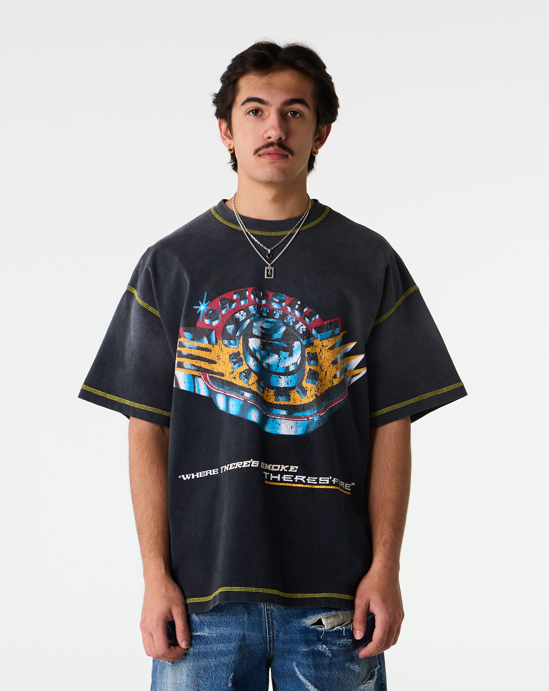 Satoshi Nakamoto Where There's Smoke, There's Fire T-Shirt - XHIBITION