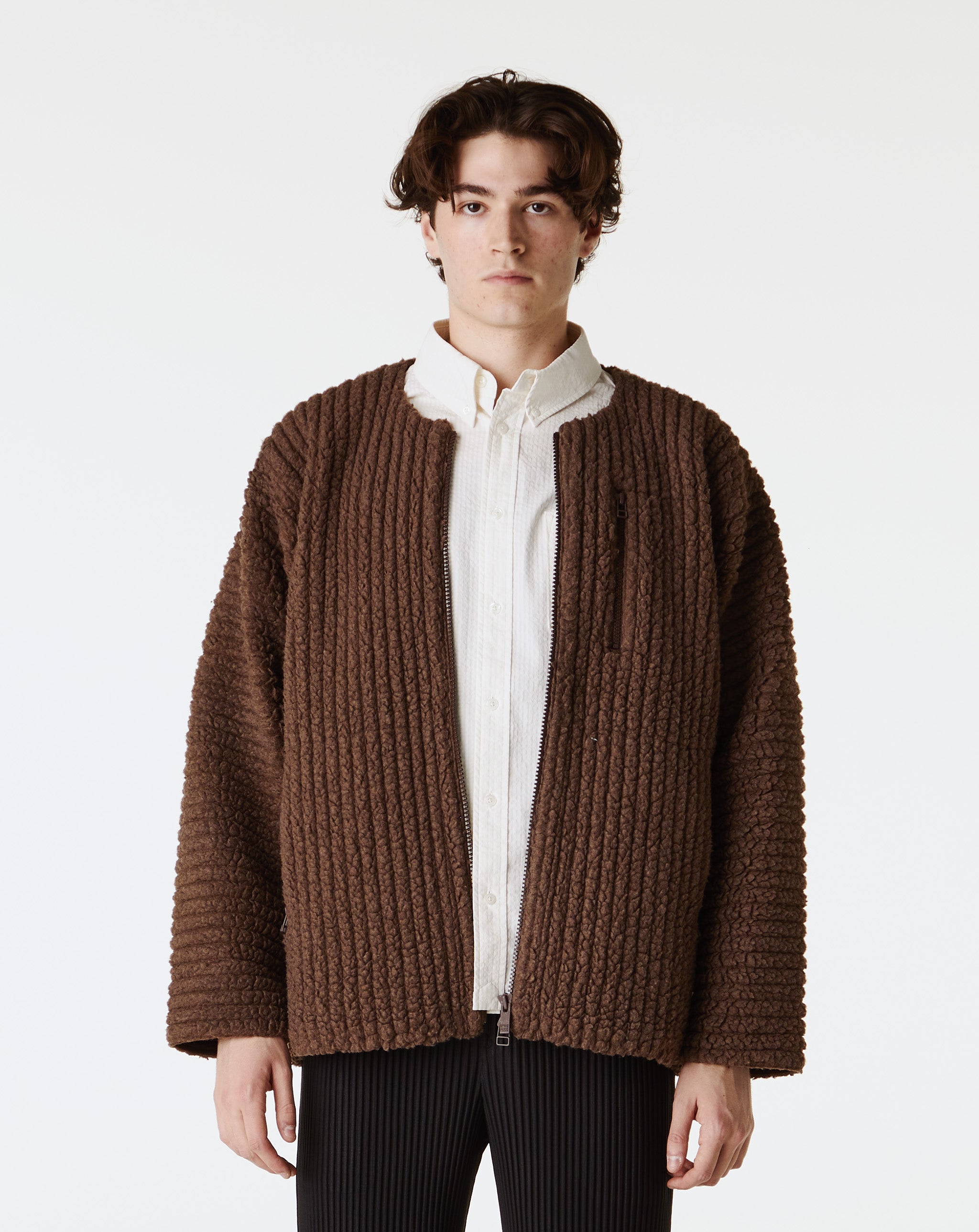 Homme Plissé Issey Miyake - Fleece Cardigan - Brown – Cheap Ida