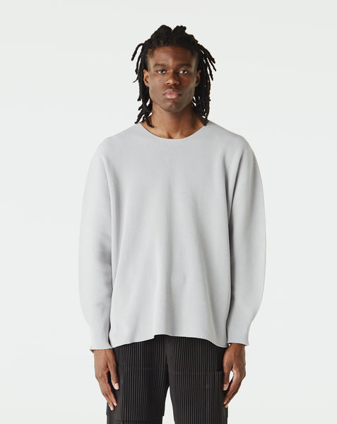 Homme Plissé Issey Miyake - Basic Knit Sweater - Light Gray