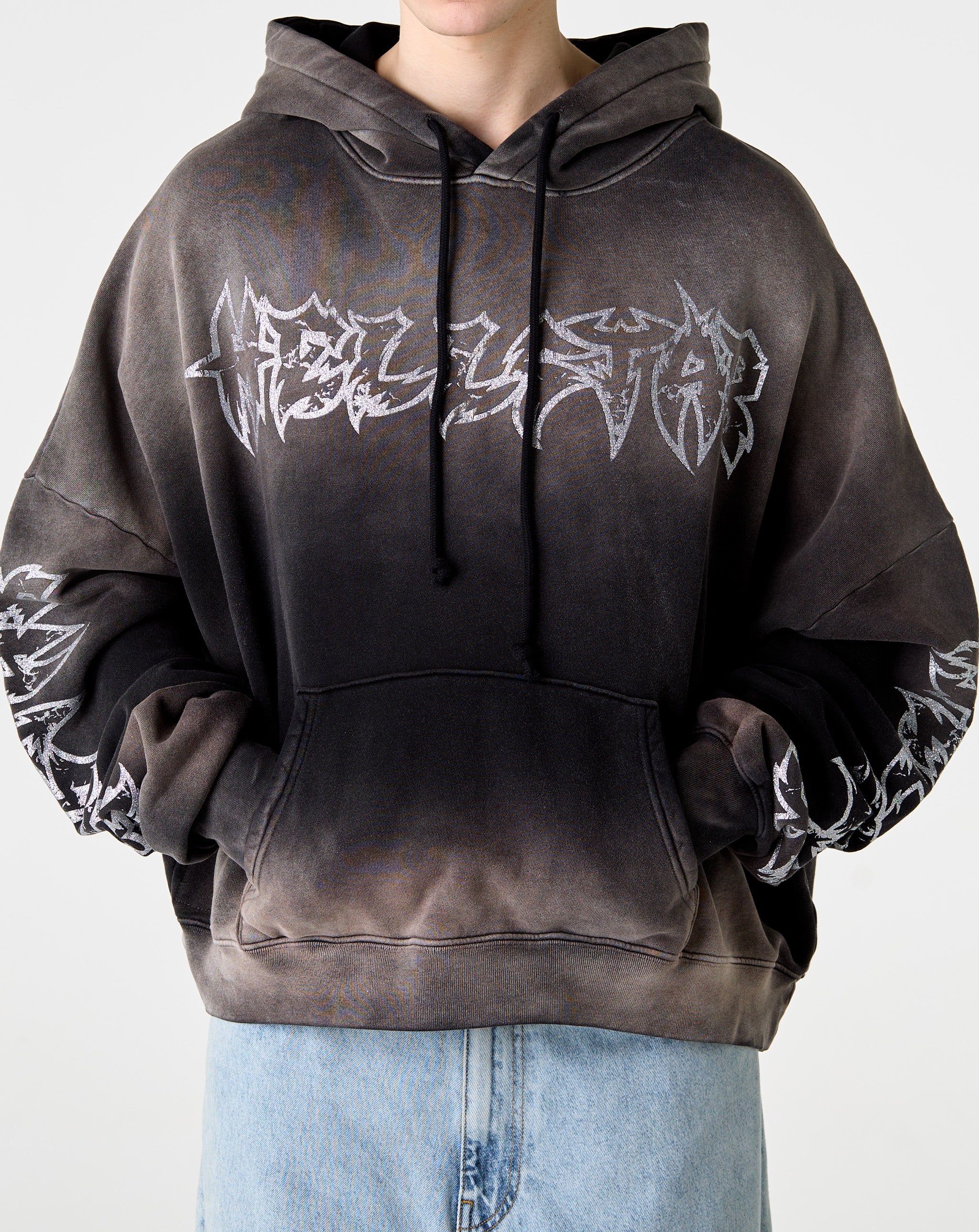Hellstar Stars Shine Graffiti Hoodie - XHIBITION