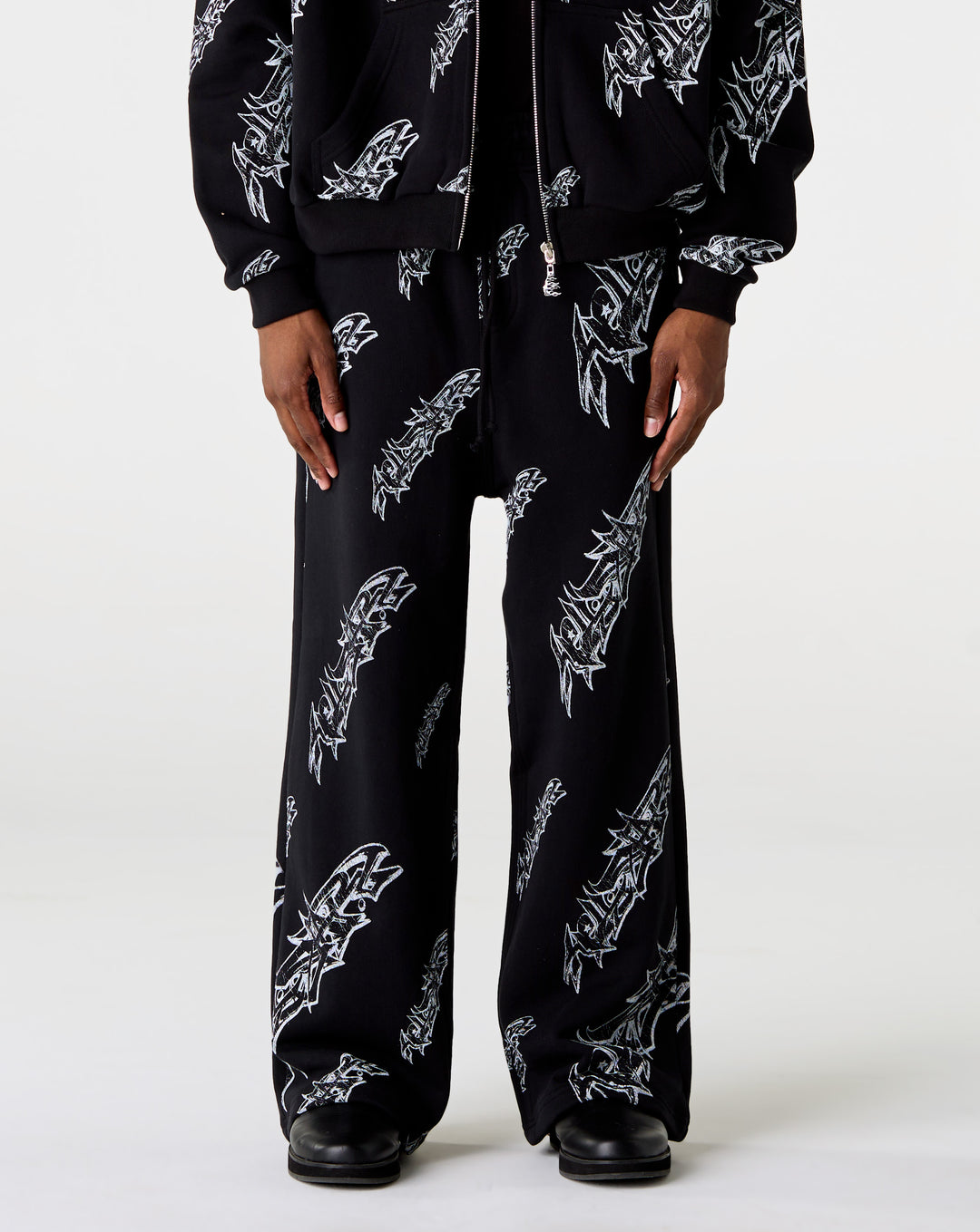 Hellstar Roll Print Graffiti Baggy Sweatpants - XHIBITION