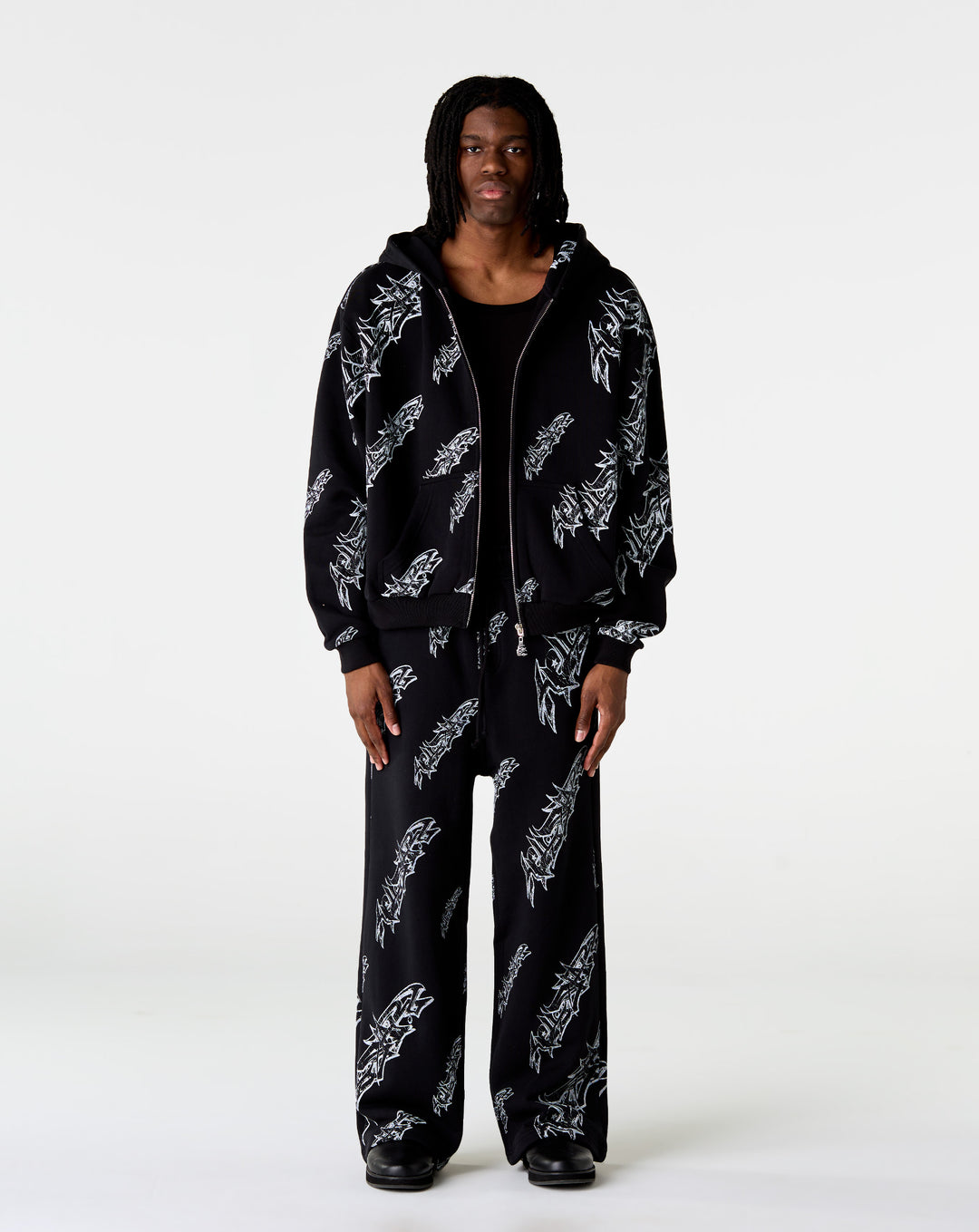 Hellstar Roll Print Graffiti Baggy Sweatpants - XHIBITION