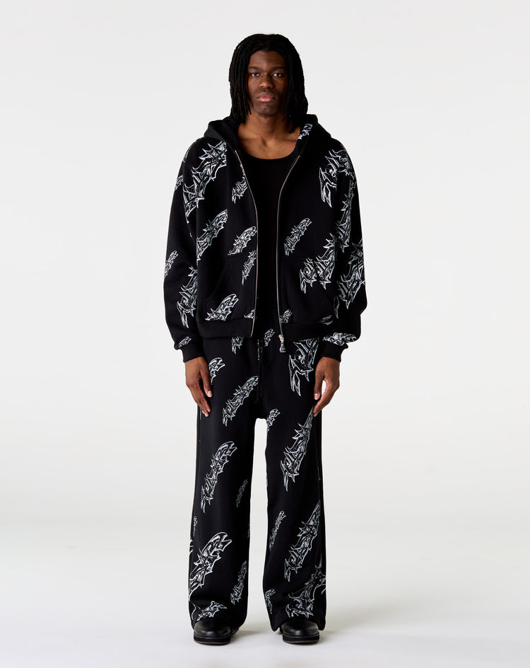 Hellstar Roll Print Graffiti Zip Up Hoodie - XHIBITION