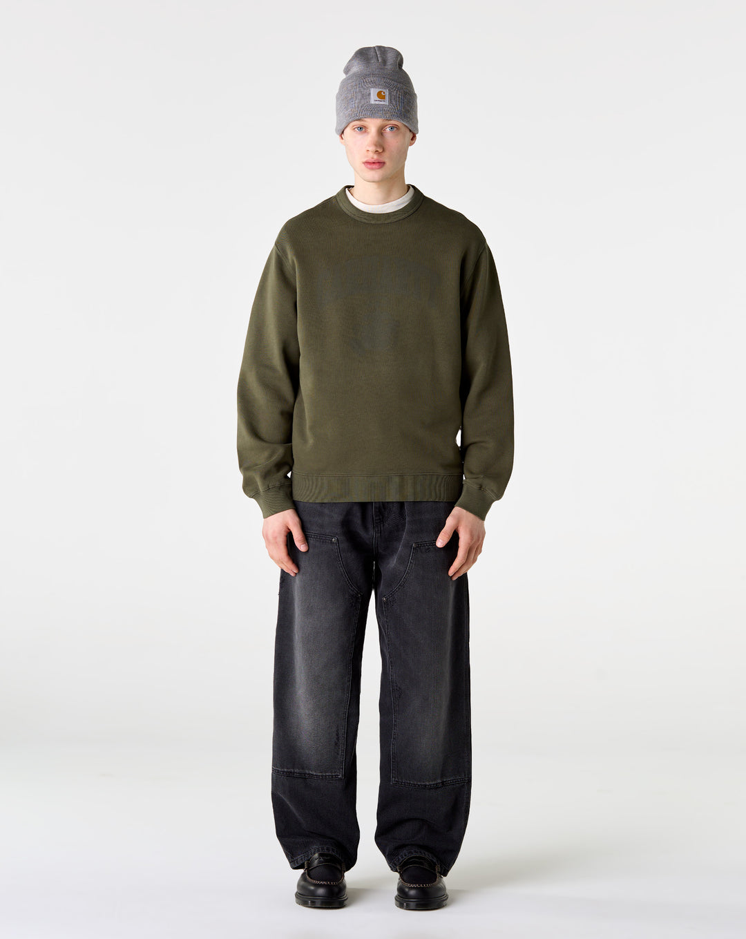 Carhartt WIP Faded Pond Corps Crewneck Sweatshirt - XHIBITION