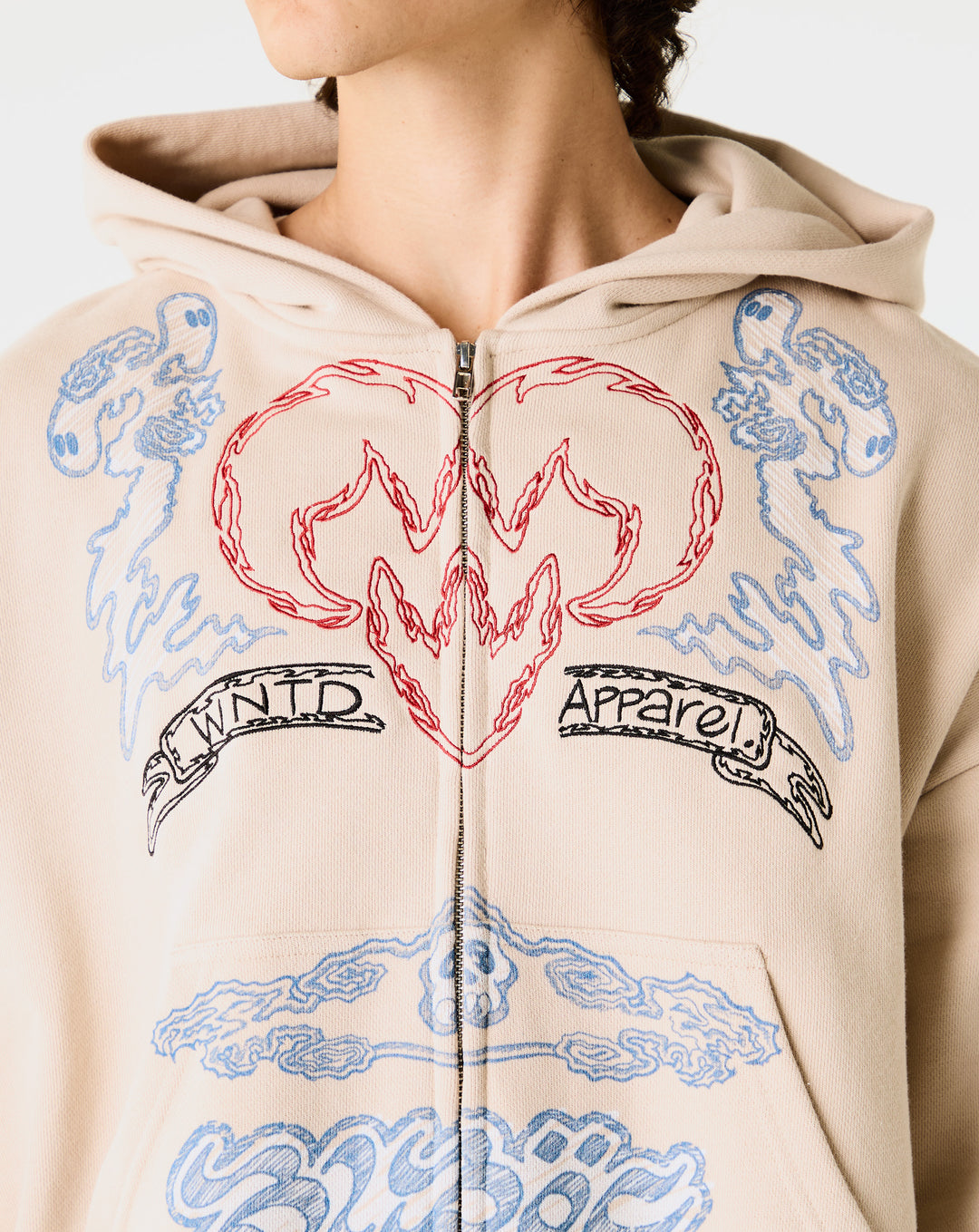 crescent moon lambskin jacket