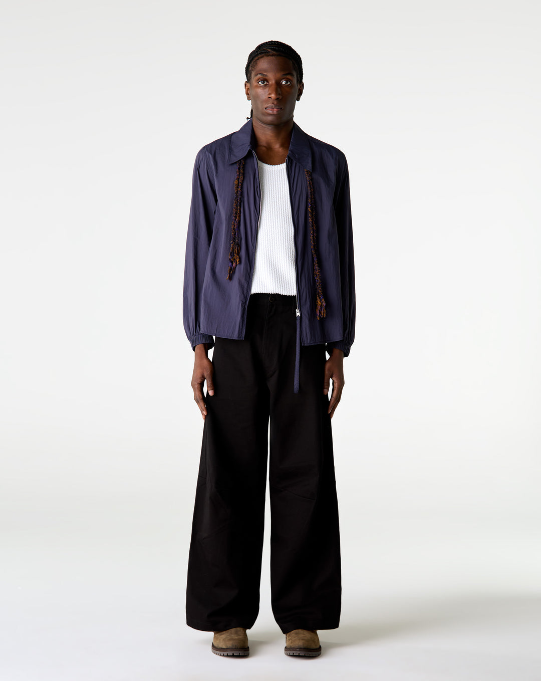 Simple Project Darted Wide Cotton Trousers - XHIBITION