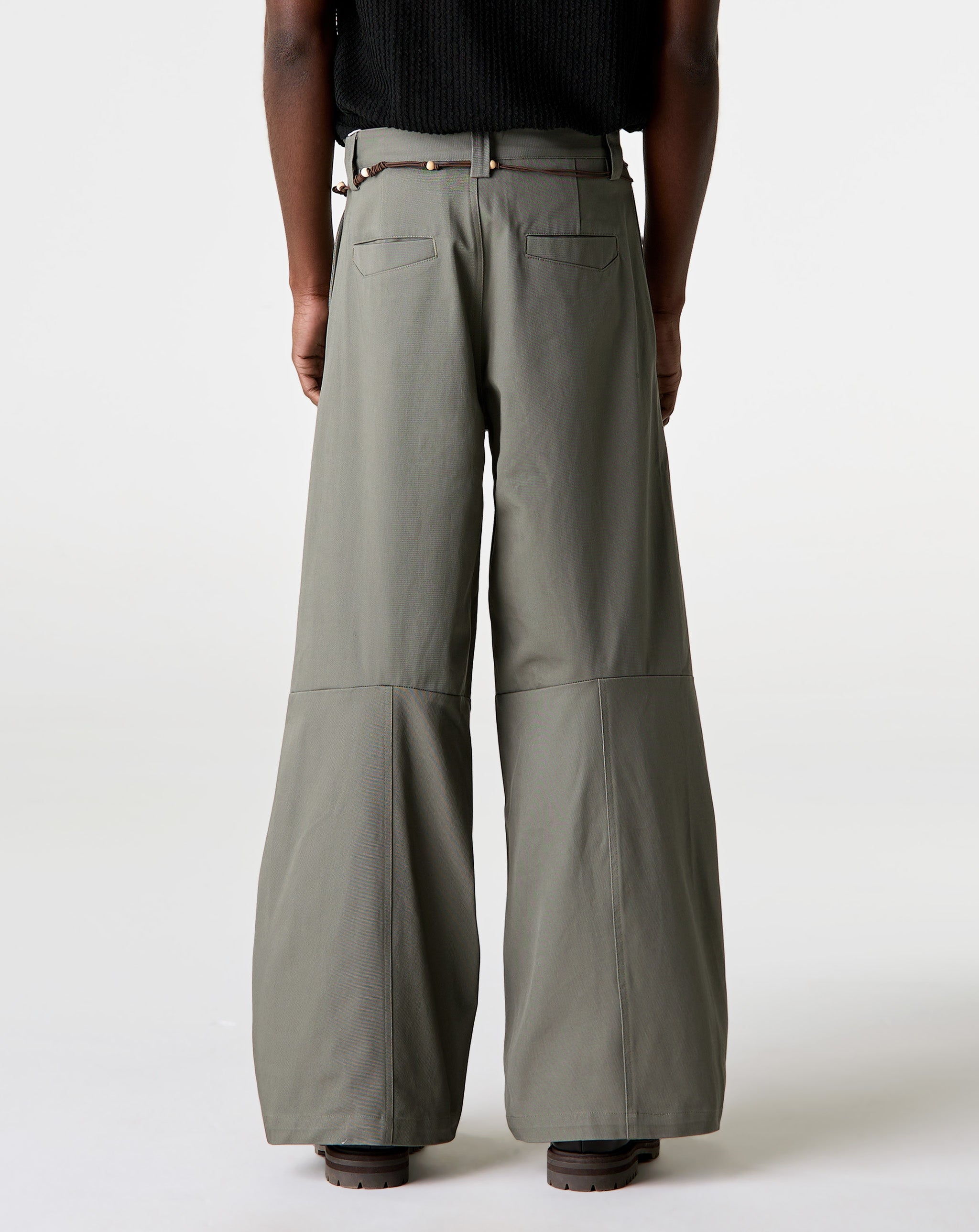 Simple Project Cotton Split Wide-Leg Trousers - XHIBITION