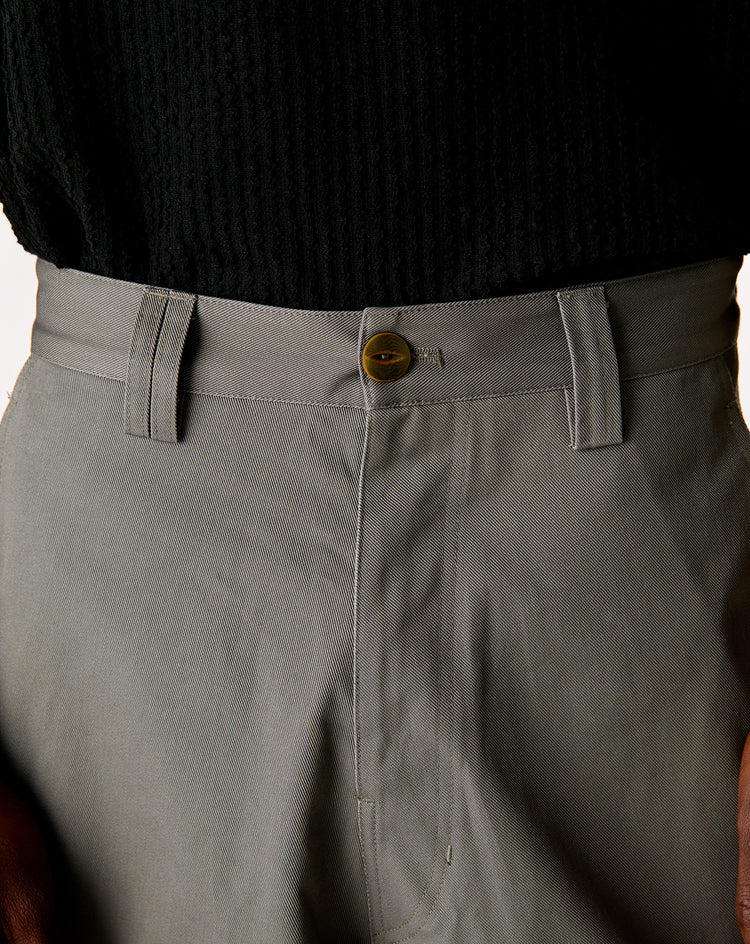 Simple Project Cotton Split Wide-Leg Trousers - XHIBITION
