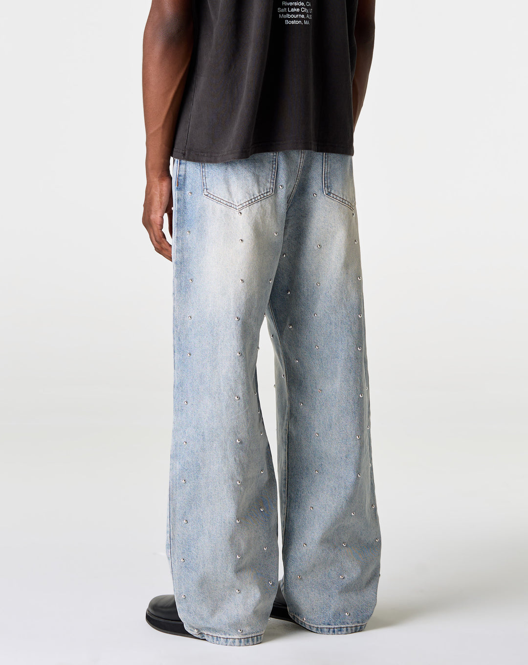 Lax Baggy Studded Denim