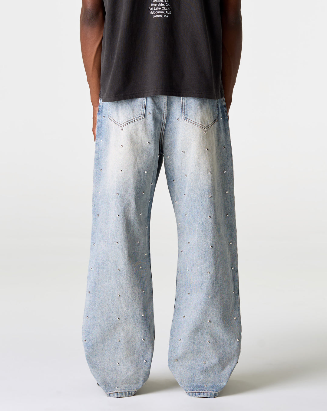 Lax Baggy Studded Denim