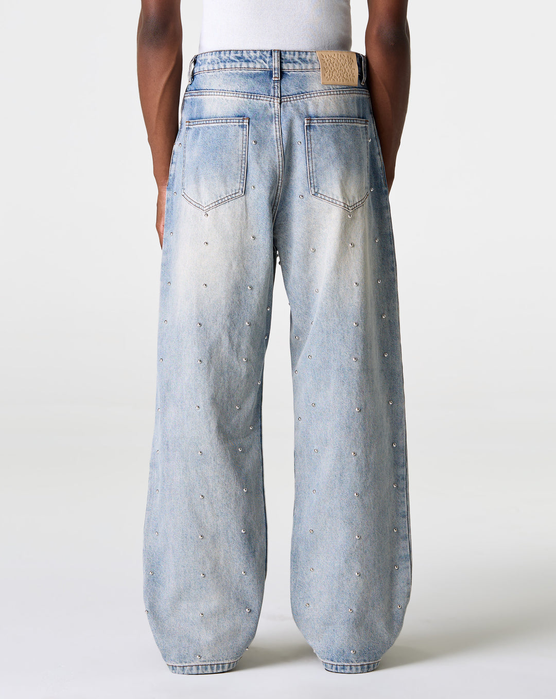 Lax Baggy Studded Denim