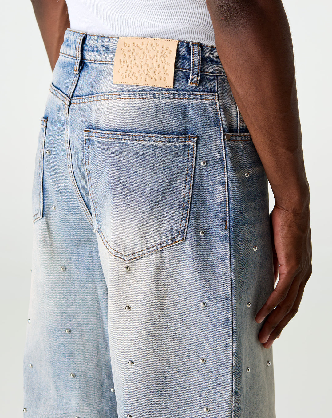 Lax Baggy Studded Denim