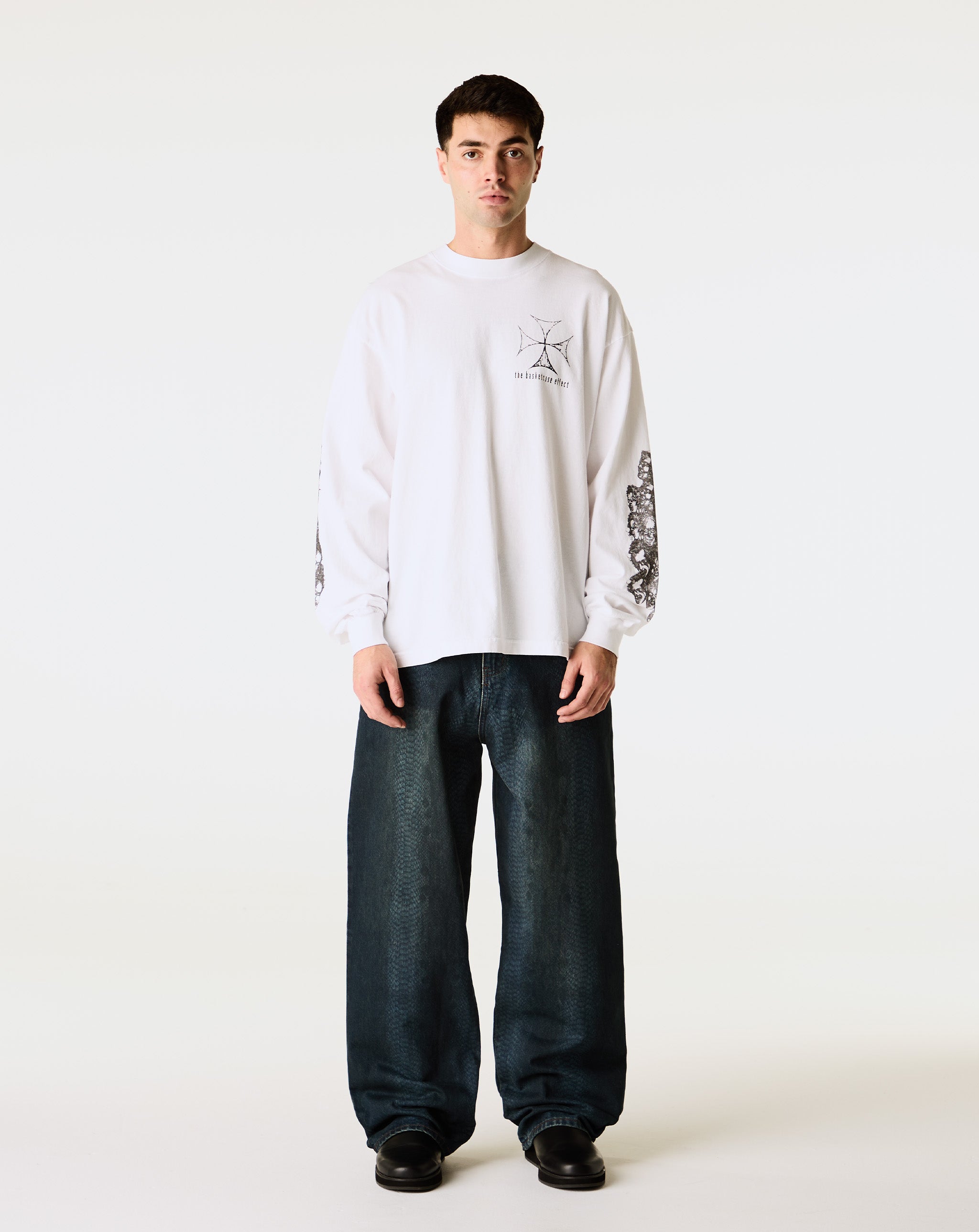 Basketcase Gallery Lax Baggy Denim Snakeskin - XHIBITION