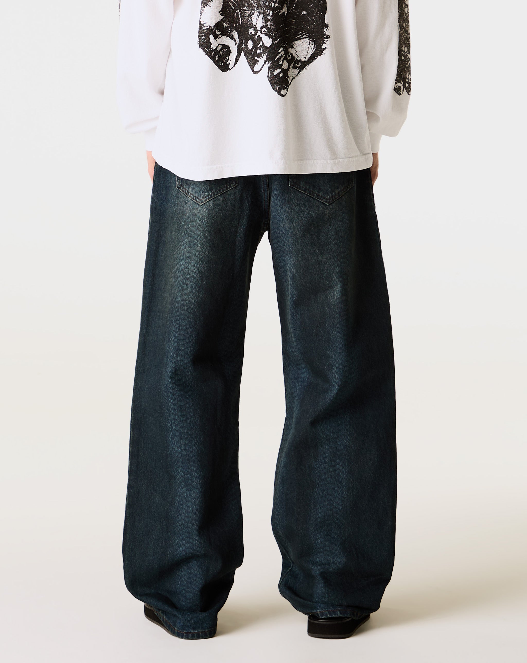 Basketcase Gallery Lax Baggy Denim Snakeskin - XHIBITION